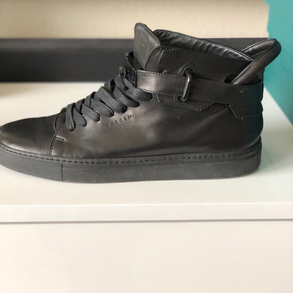 100mm Black Buscemi hi tops - Picture 6 of 8